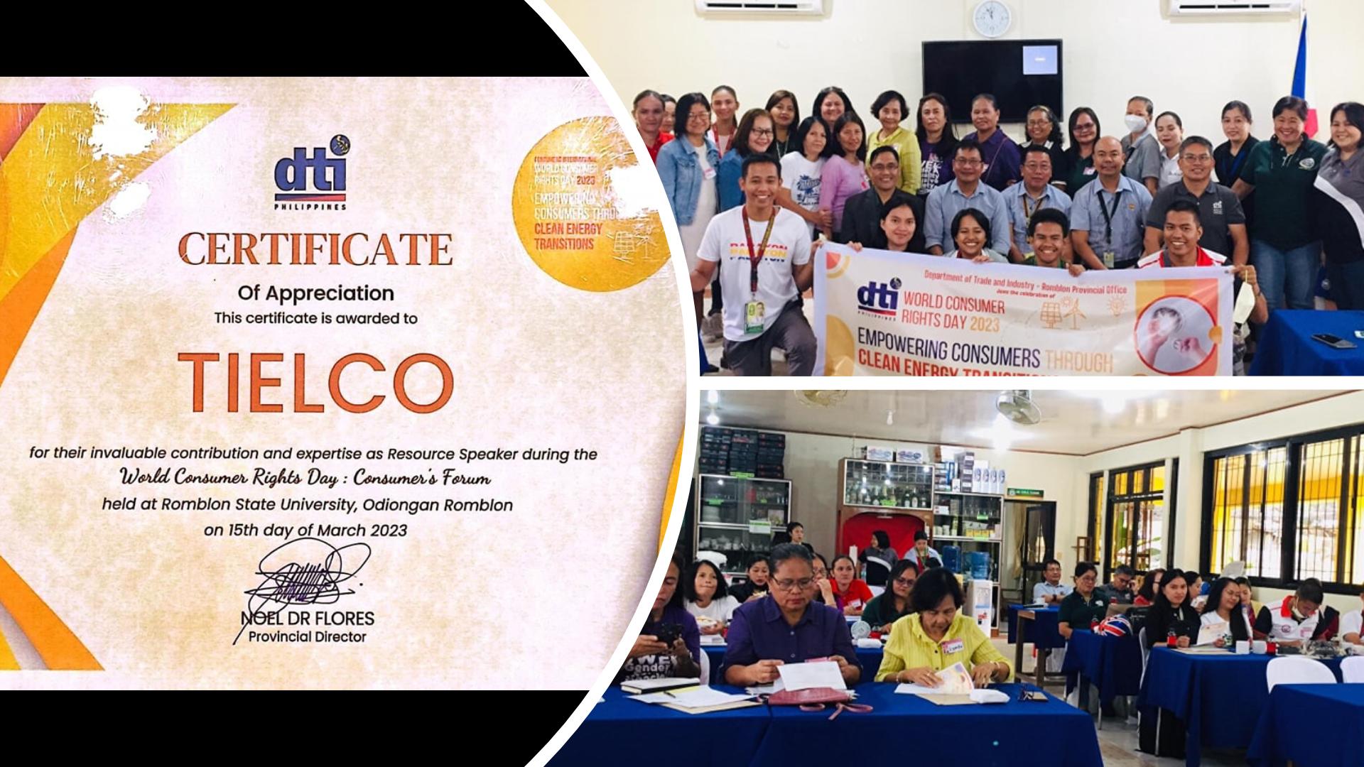 DTI ROMBLON CONDUCTED CONSUMERS FORUM IN CELEBRATION OF 2023 WORLDS